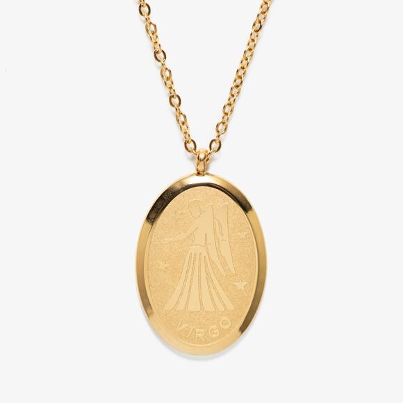 Virgo Zodiac Pendant Necklace 18K‎ Gold Plated Gift For Her - Picture 1 of 6